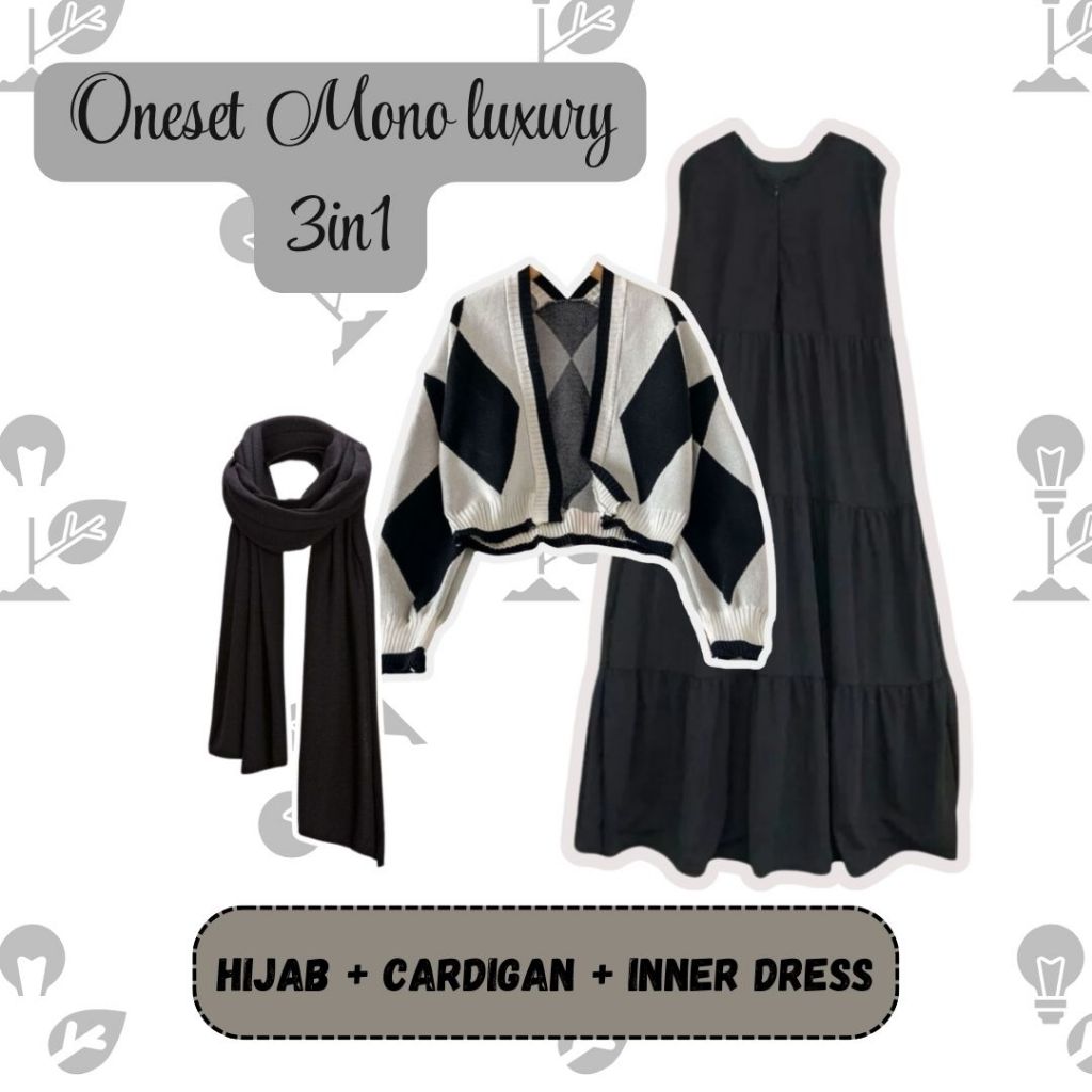 OOTD Set 3in1 | Outfit Casual | Outfit Buber | OOTD Wanita Modern Korean Style _HM0334_