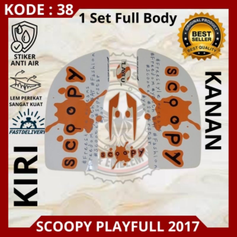 Stiker/striping motor Scoopy playfull tahun 2017/decal Scoopy playfull 2017/stiker Scoopy playfull w