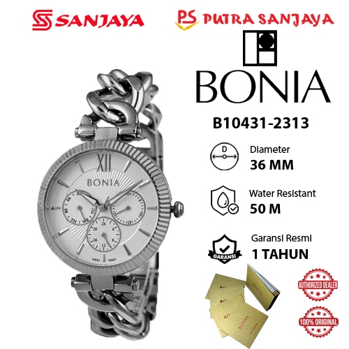 Jam Tangan BONIA B10431-2313 Original Garansi Resmi 1  tahun Stainless Steel