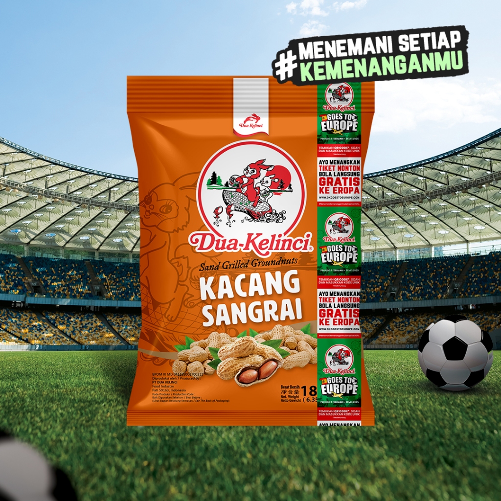 

DUA KELINCI Kacang Kulit Sangrai 180 gram - SUMBER PROTEIN