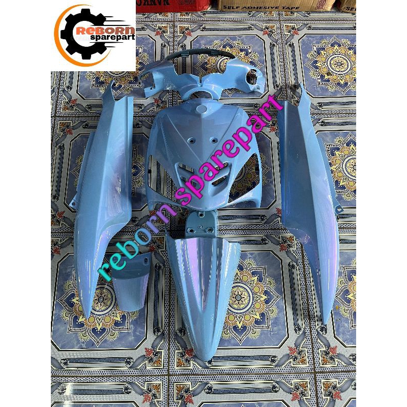 cover full body halus Yamaha mio sporty biru langit/biru muda lembayung ungu cat costum
