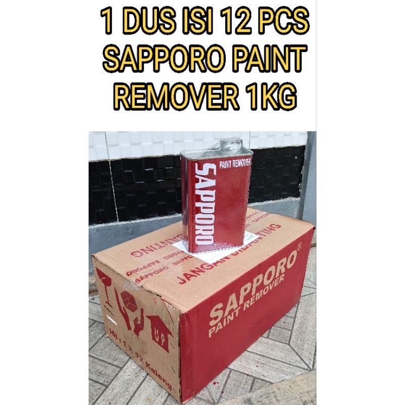 1 DUS ISI 12 PCS 1KG-SAPORO REMOVER penghapus cat perontok cat penghilang bekas cat sapporo paint re