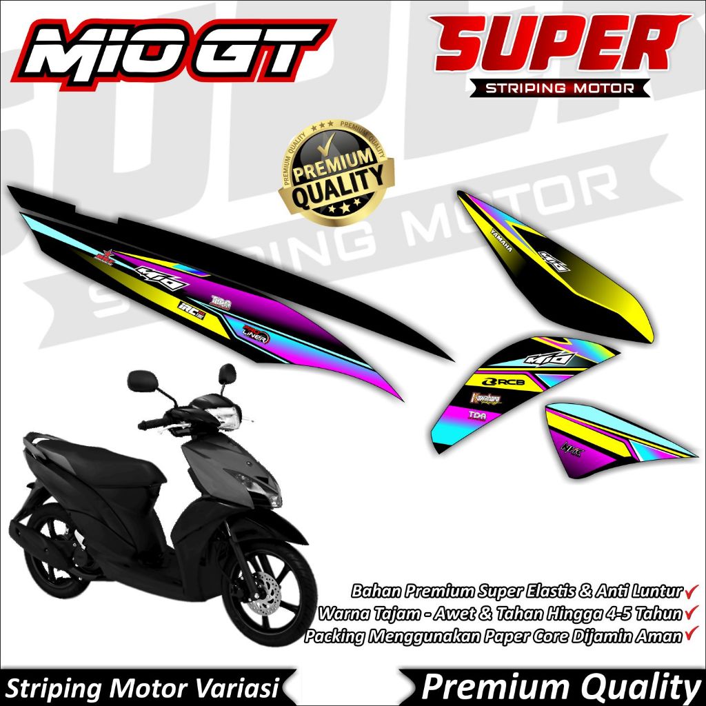 Stiker Mio GT Anti Luntur keren Striping Mio GT Striping Yamaha MIo GT Racing