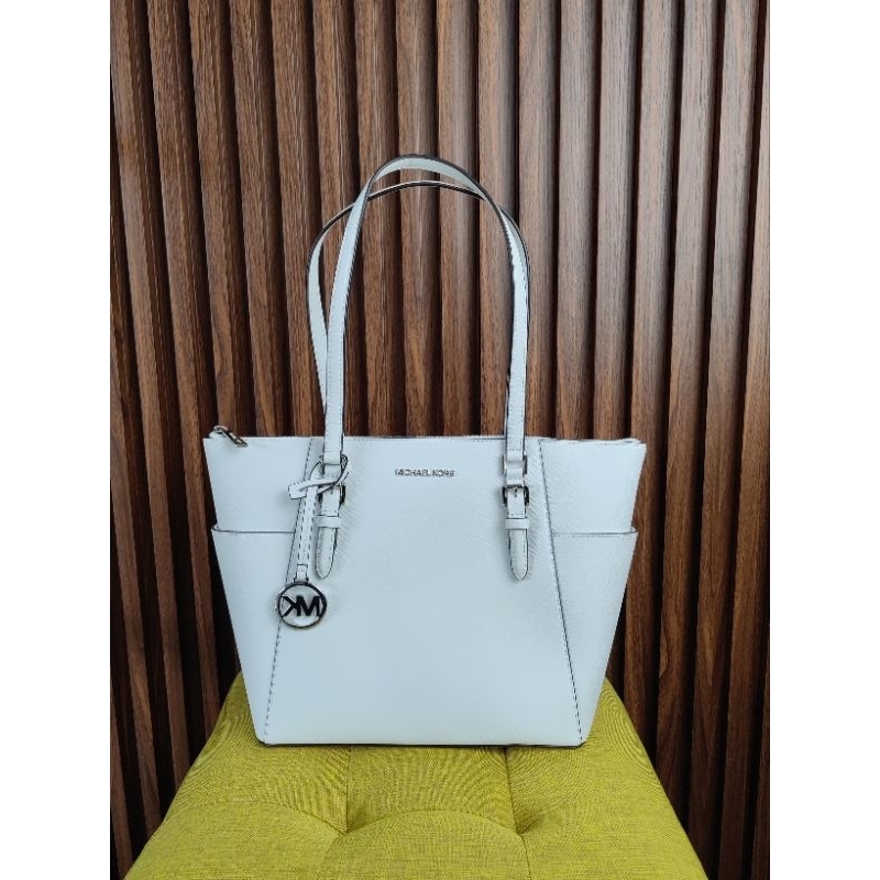 MK Charlotte Tote Optic White