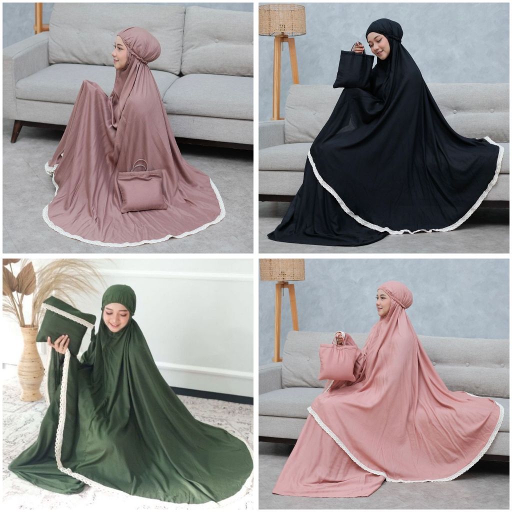 MUKENA KATUN RAYON DEWASA / MUKENA POLOS JUMBO / MUKENA JUMBO
