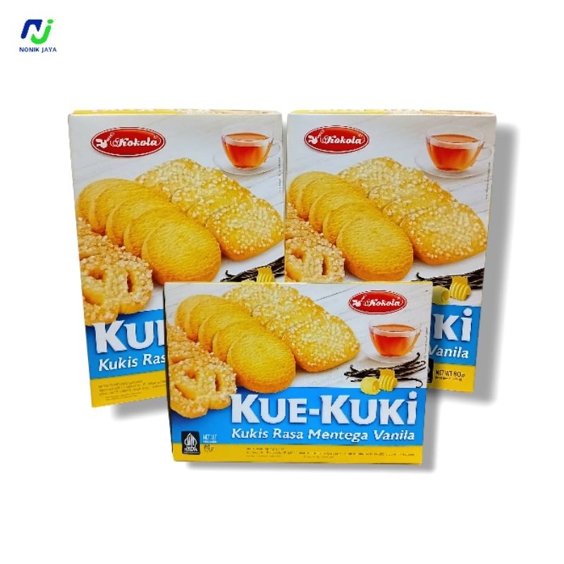 

Kue Kuki / KOKOLA Rasa Mentega Vanila Paket 2 Box@80g