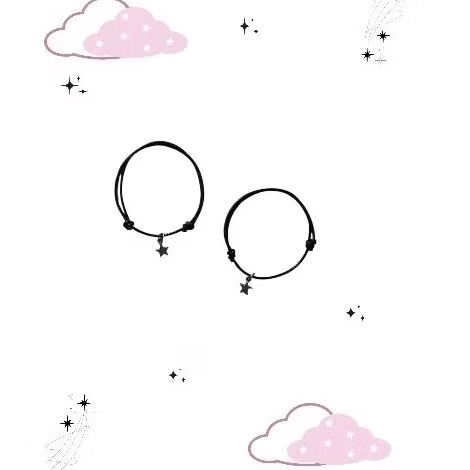 Gelang Couple [2pcs] Bintang Silver