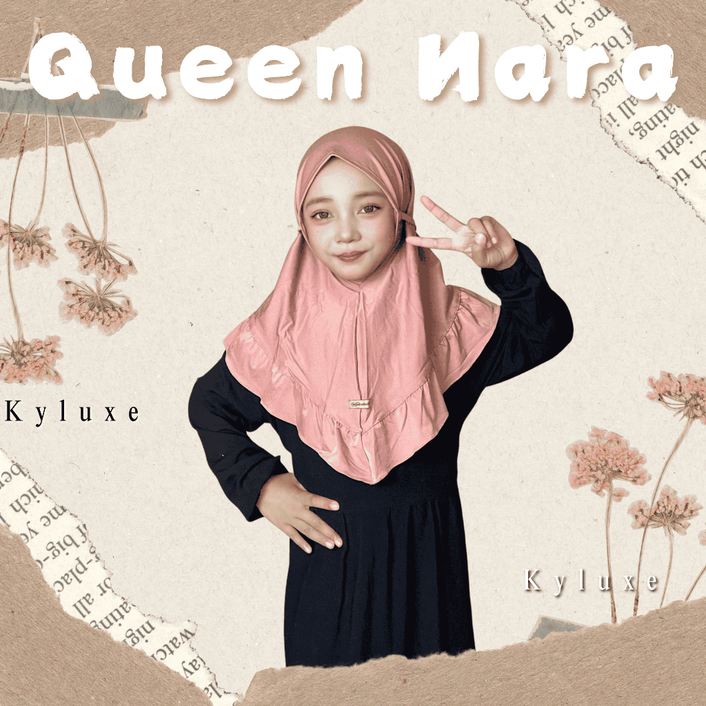 HIJAB ANAK TALI QINARA KERUDUNG INSTAN JILBAB BERGO TALI ANAK QINARA JERSEY PREMIUM | Hijab Bayi | K