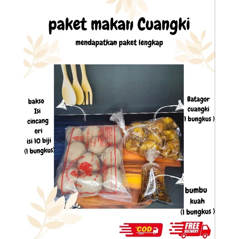 

Paket Cuangki Bakso isi Cincang Original Bakso Semar Cincang isi 10 Biji