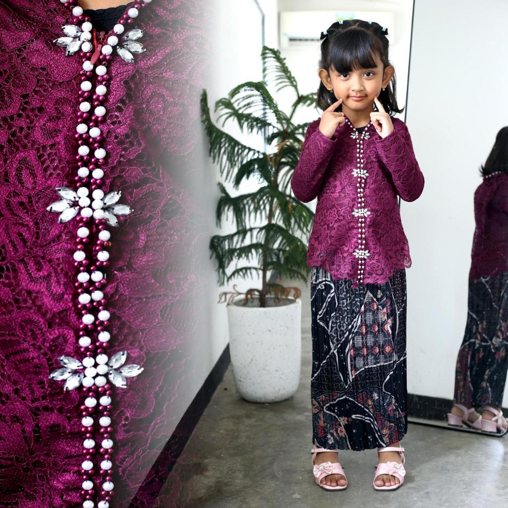 Baju Kebaya Kartini anak umur 4-12 tahun Kebaya Wisuda anak Baju Kondangan anak perempuan Kebaya ana