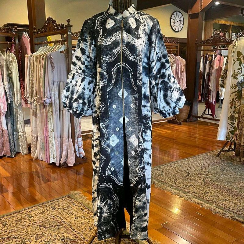 Abaya Zipper Viscos by Dian Pelangi LIMITED EDITION Busana Muslim Maxi Dress Gamis Kaftan Gaun Outfi