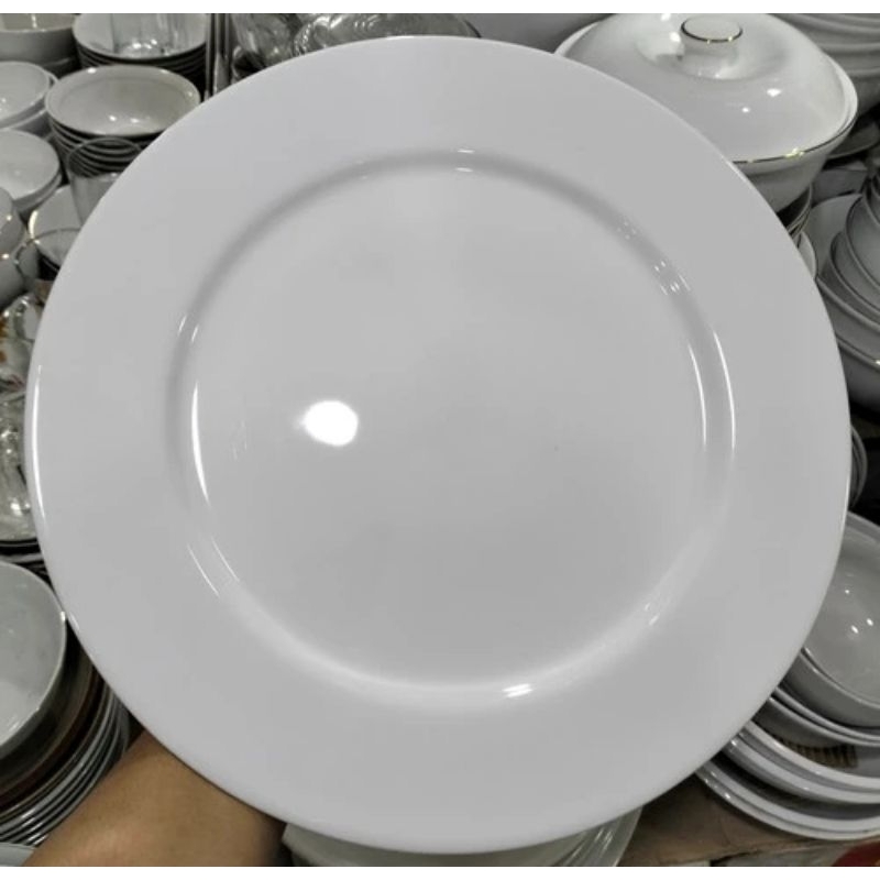 PIRING BESAR 12 INCH / PIRING CEPER KERAMIK DIAMETER 32 CM PIRING SAJI