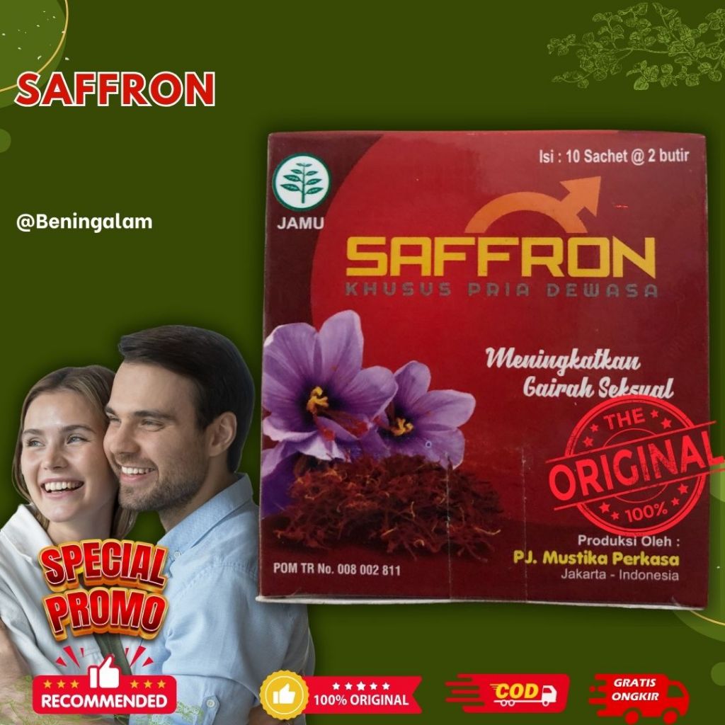 

Bunga Saffron Original Safron Asli 10 Sachet