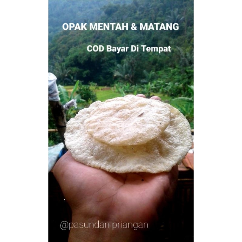 

opak ketan gurih renyah mentah per ½ kg