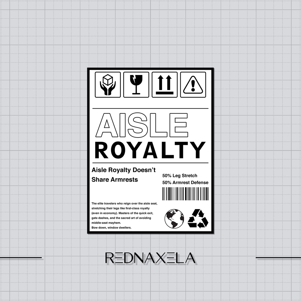 

Stiker Vinyl Aisle Royalty Waterproof Outdoor Travel Sticker