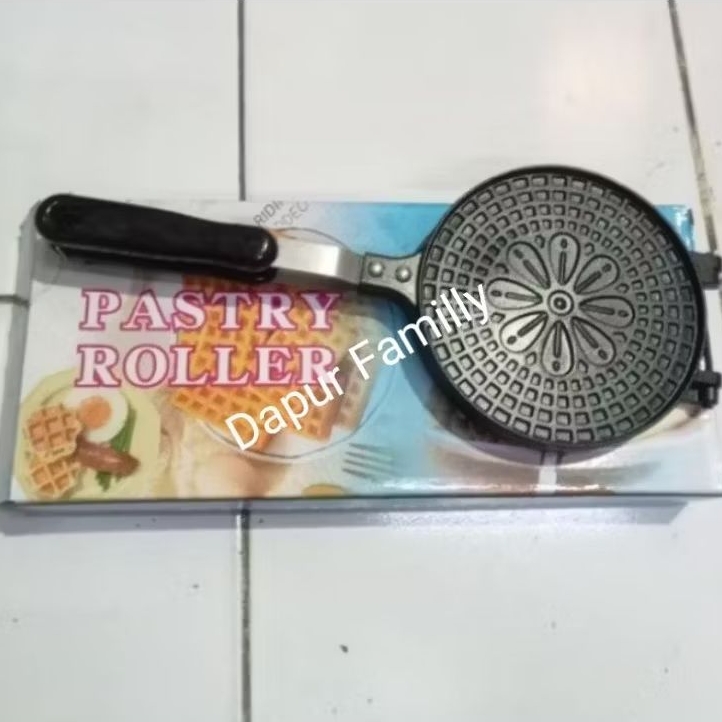 cetakan kue semprong premium teflon anti lengket / egg roll bulat