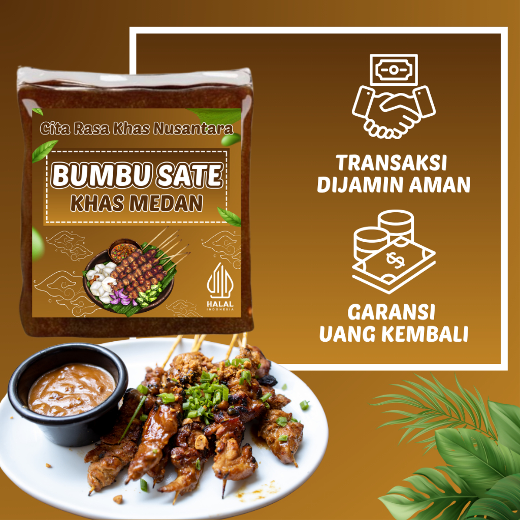 

bumbu kacang sate khas medan asli nikmat gurih sedap cocok untuk sate kambing, sate ayam, sate sapi