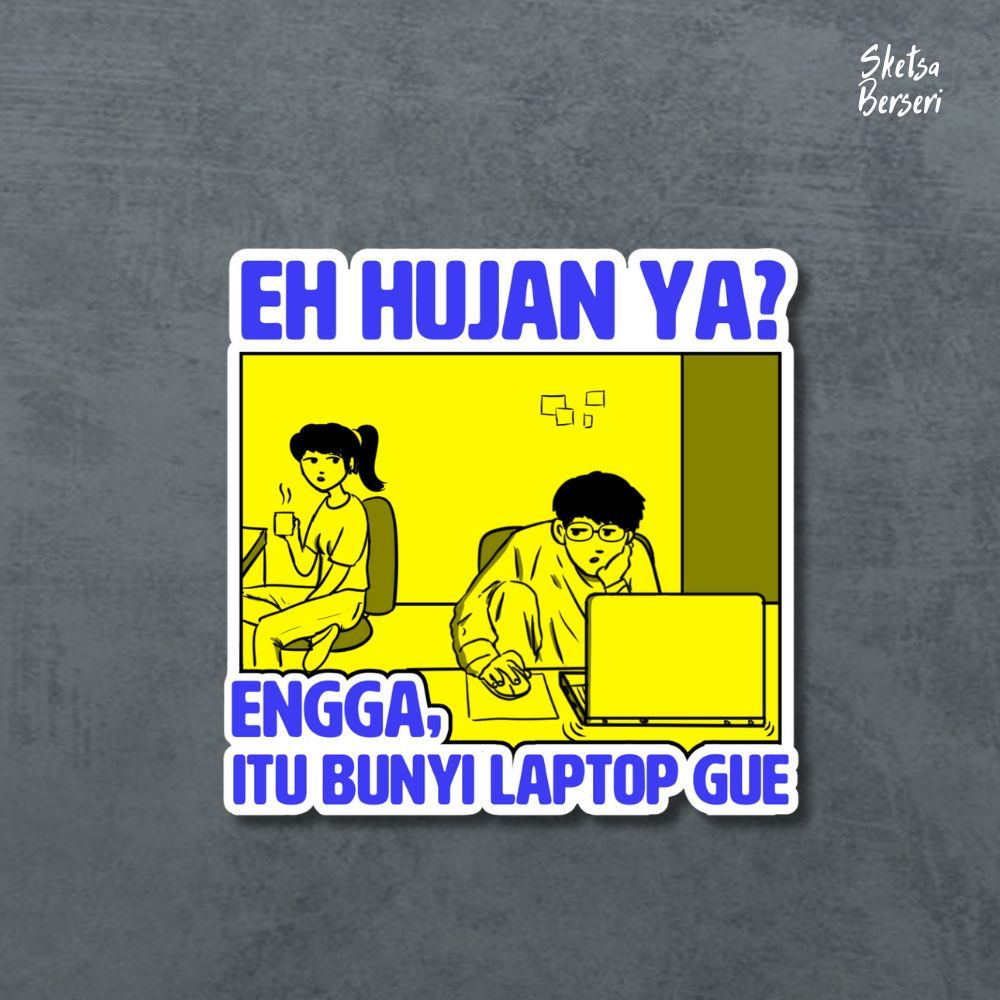 

Bunyi laptop berisik- satuan-Vinyl Sticker | SS - 014