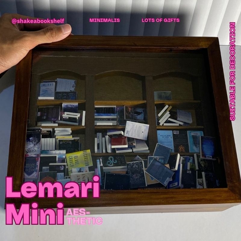Anxiety Bookshelf miniature / Lemari Mini/ mini books