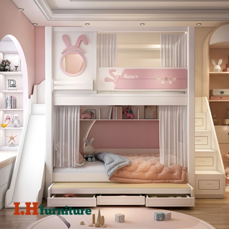 Tempat tidur anak perempuan , tempat tidur anak tingkat , tempat tidur custom , tempat tidur prosota