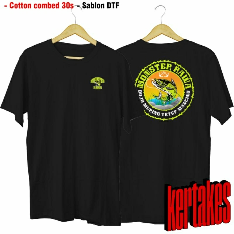 T-SHIRT MONSTER RAWA bojo muring tetep mancing (katun combed 30s)