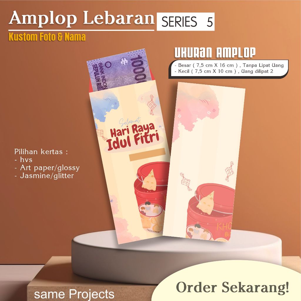 

Amplop Lebaran Custom Series 5/ Angpao amplop Idul Fitri custom desain dan nama