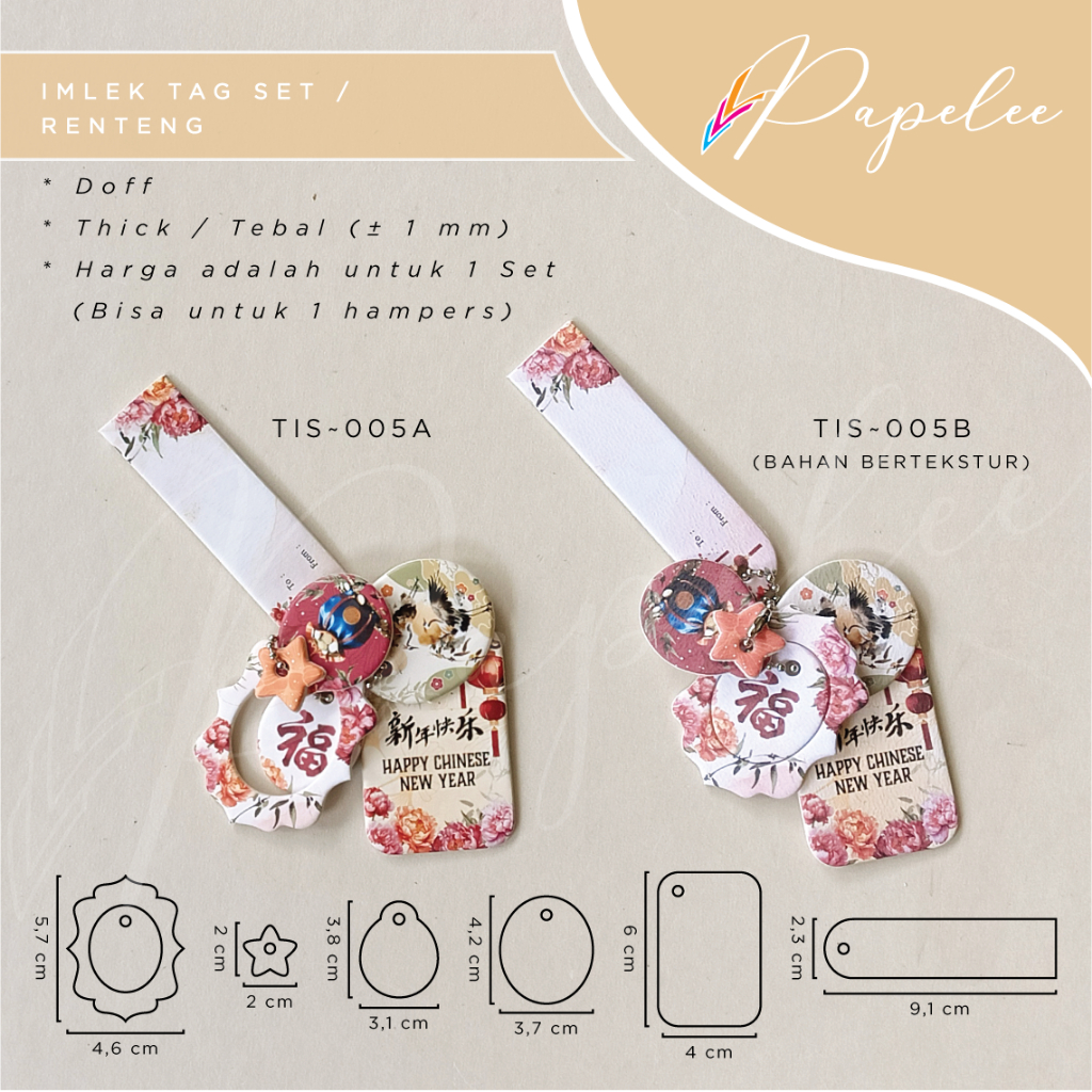 

Imlek Hang Tag Premium Set Baru Hard Tag Imlek