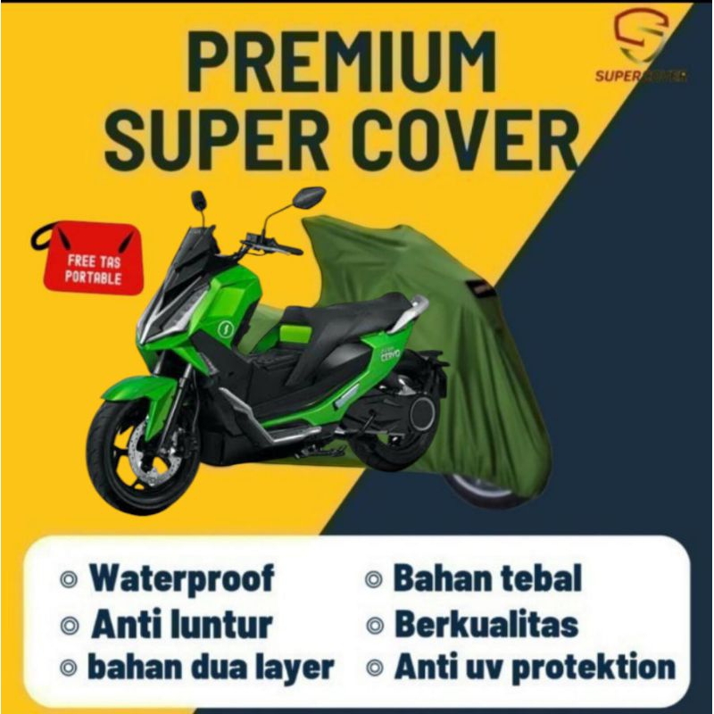 Sarung motor listrik Alva cervo premium cover motor super cover outdoor tebal anti UV dan waterproof