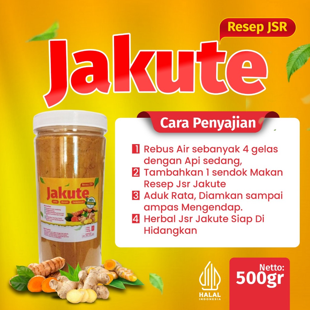 

Bubuk ASLI JAKUTE JAHE KUNYIT TEMULAWAK MURNI Tanpa GULA Jsr Lambung 500Gram Resep Jsr Asam Lambung
