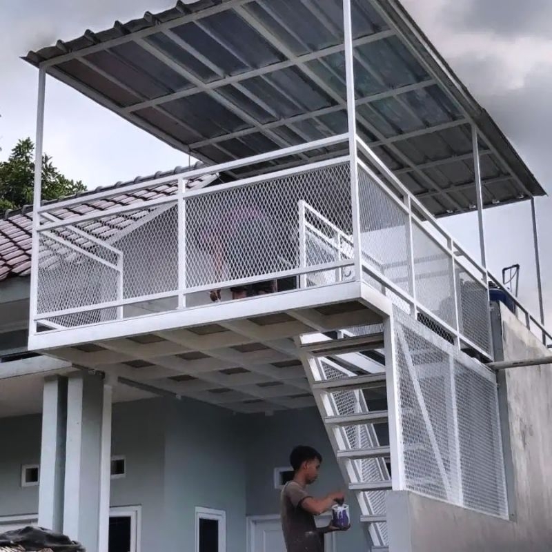 mezanine balkon besi hollow galvanis