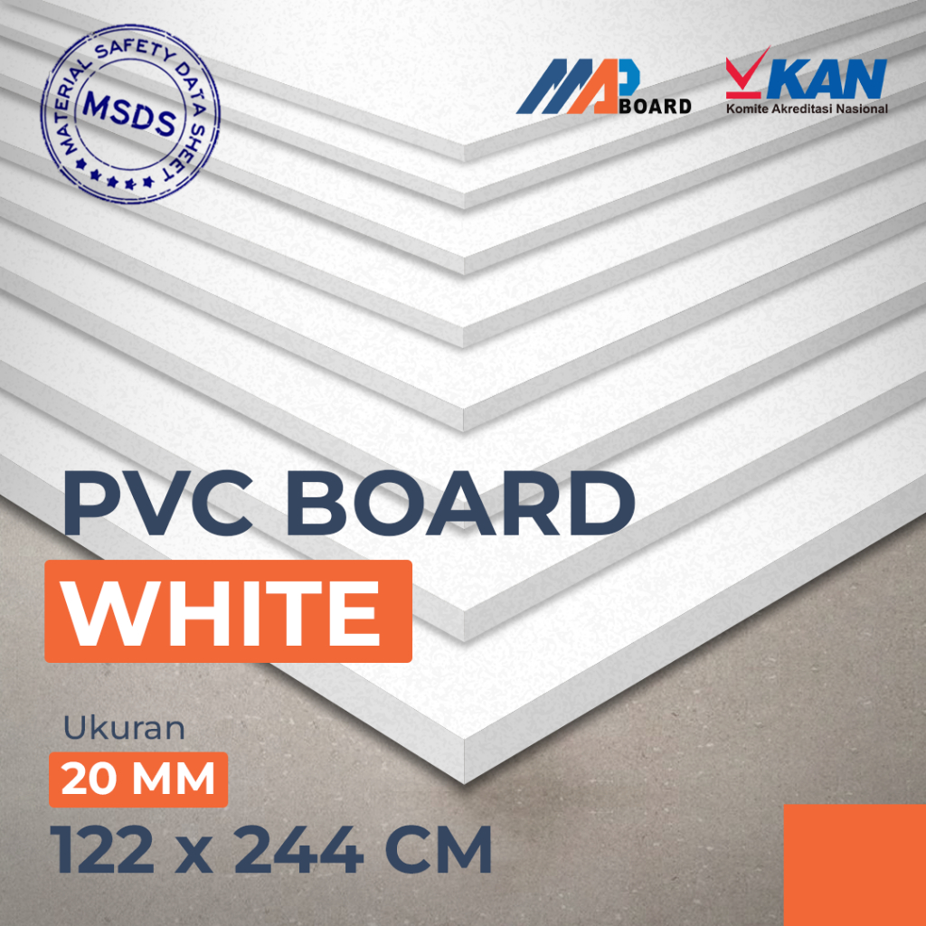 Lembaran PVC Foam Board | Tebal 20mm Ukuran 122 x 244cm