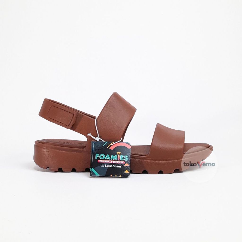 Sendal Wanita Original SKECHERS Footsteps BREEZY FEELS Women's Sandal RUST 111054/RST