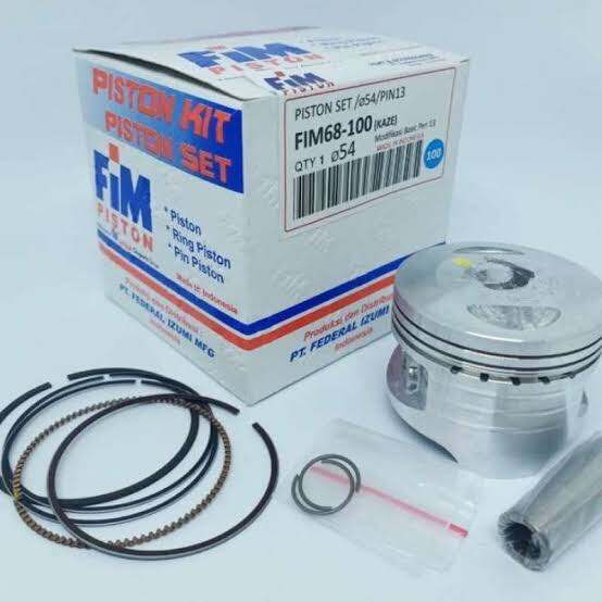 PISTON SEHER KIT SET FIM 68 UKURAN 53 53,5 54 PIN PEN 13 KAZE JUPITER Z VEGA R CRYPTON