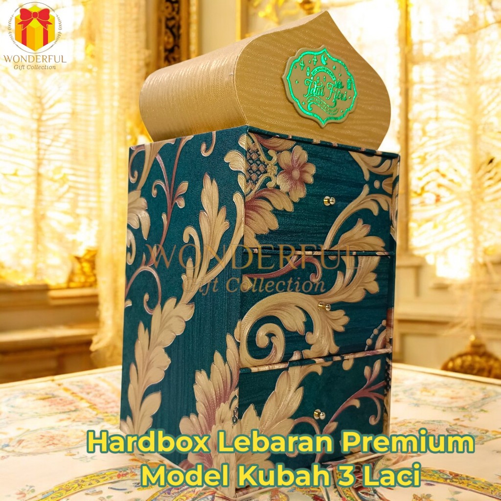 

Hardbox Lebaran Kubah Laci 3 tingkat Green Blue 15x15x35 RMD-KBH-LC3
