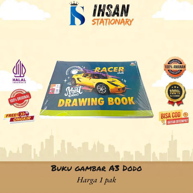 

buku gambar A3 Dodo isi 5 buku (1 pak)