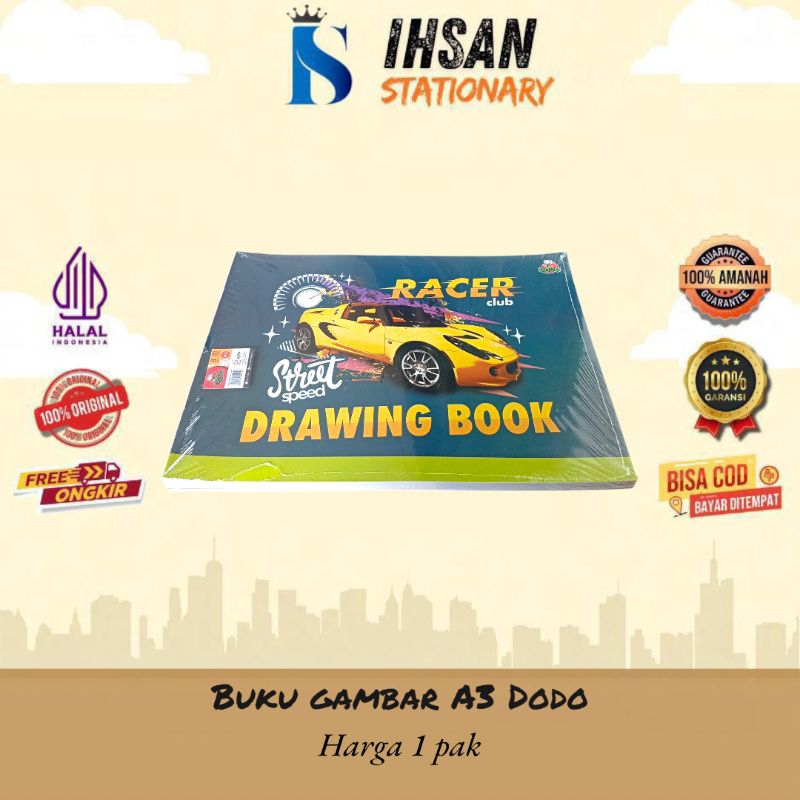 

buku gambar A3 Dodo isi 5 buku (1 pak)