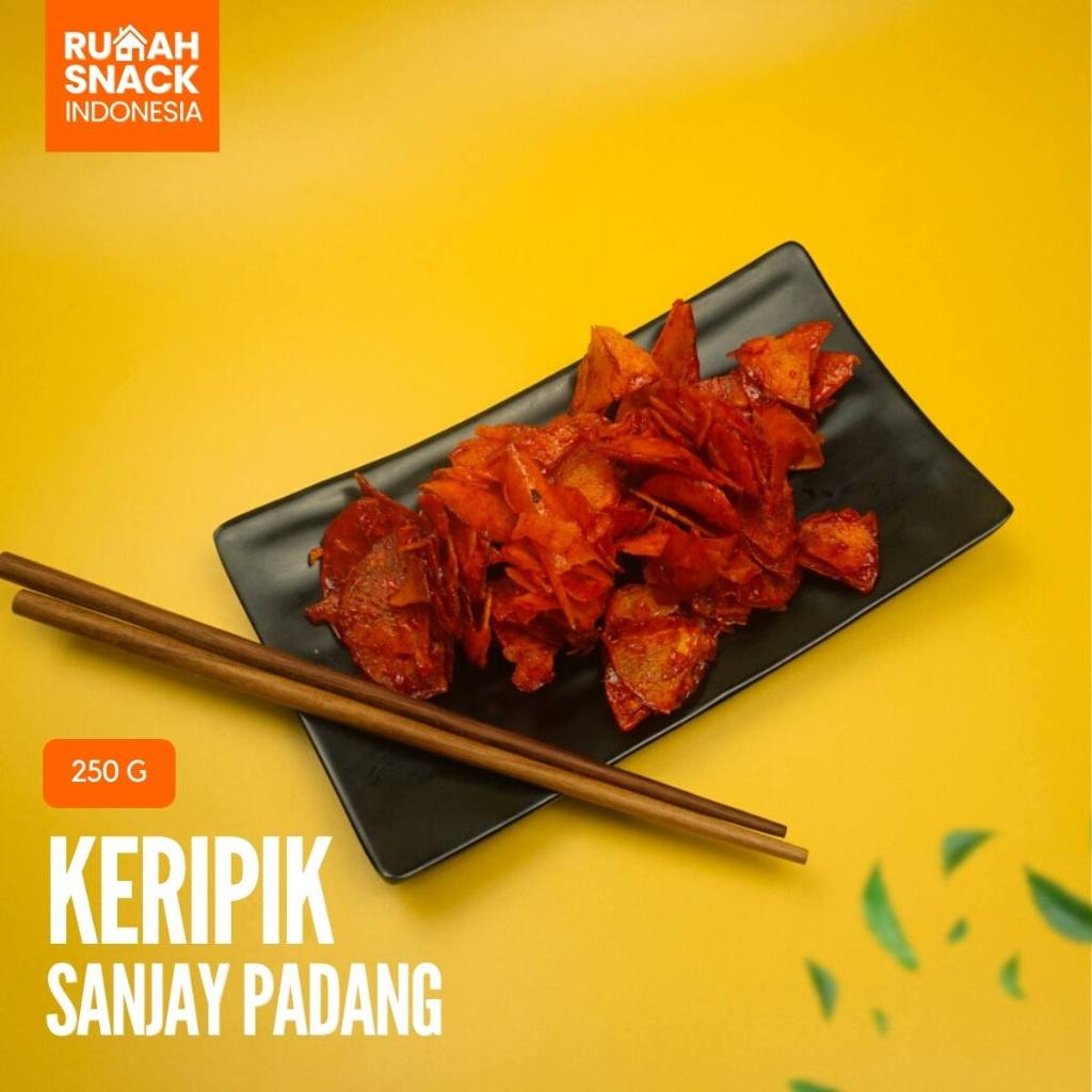 

Keripik Cemilan Sanjai Padang 250g Snack Pedas Original Singkong