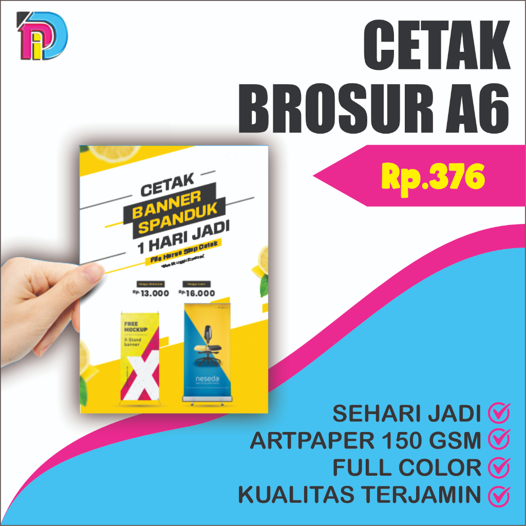 

Cetak Brosur A6 Termurah 1 Sisi atau 2 Sisi Cetak Custom Flyer A6 Brosur Kertas Artpaper 150 Gsm Majalah Pamflet