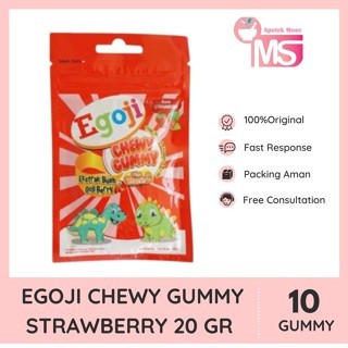 

EGOJI CHEWY GUMMY STRAWBERRY SACHET 20 G ISI 10 - Vitamin-dan-Suplemen