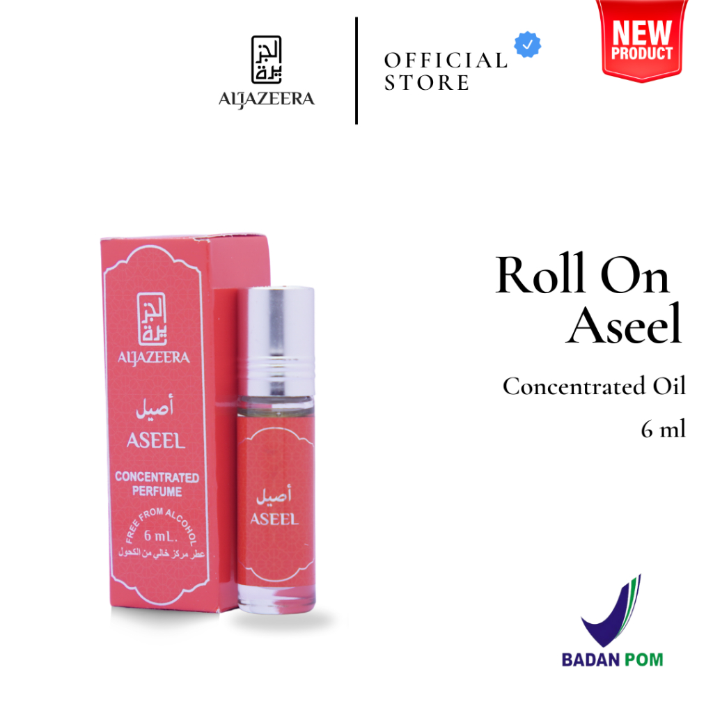 Aseel Parfum Roll On Arab 6 ml Non Alkohol | Minyak Wangi Concentrated Oil | Original Segel Pabrik |
