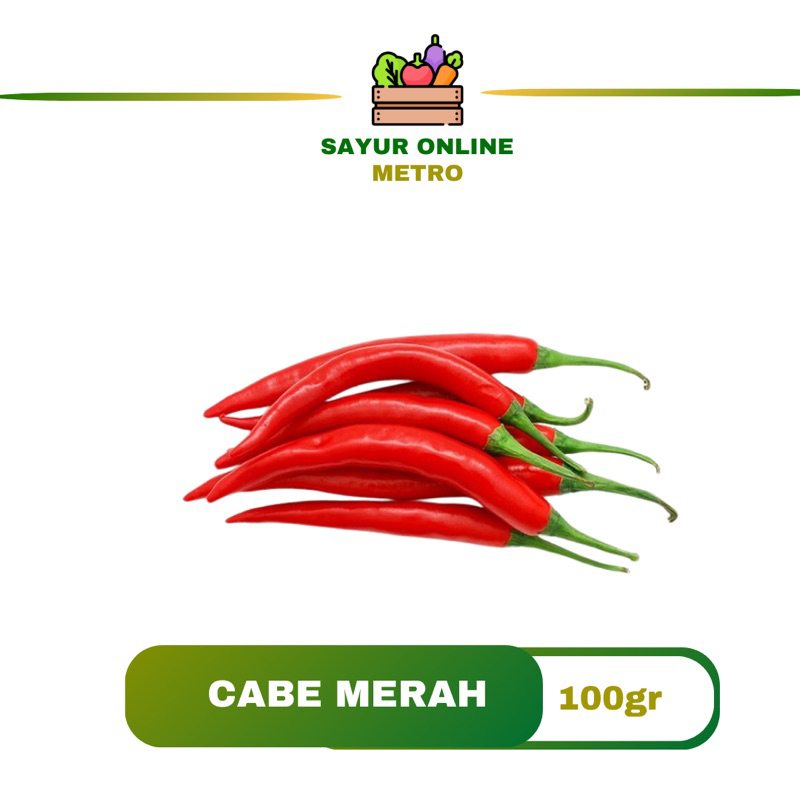 

Cabe Merah 100 gr - Sayur Online Metro