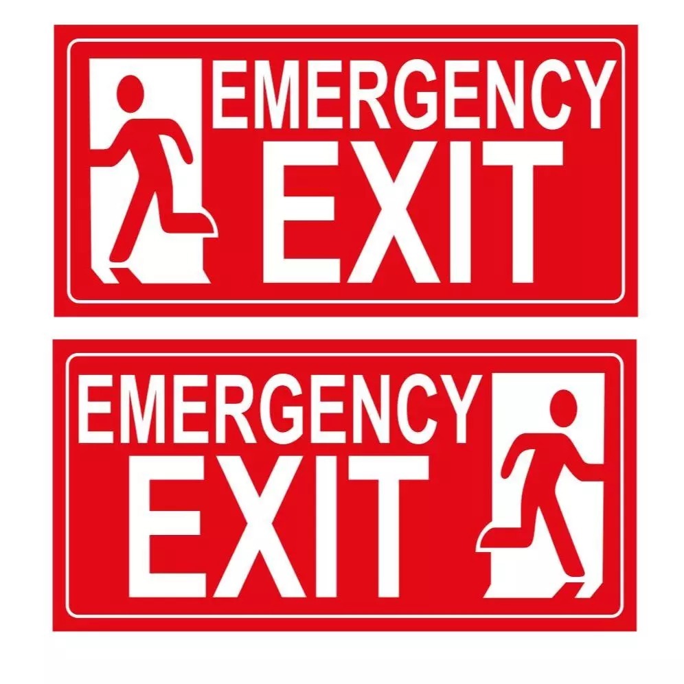 

STIKER VINYL PINTU DARURAT/EMERGENCY EXIT UKURAN 15 X 30 CM - SIAP KIRIM