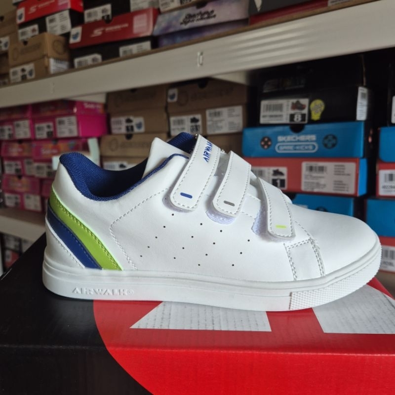 Airwalk Bennett Jr Sepatu Sneakers Anak Warna Putih| Kids Sneakers Shoes Airwalk Bennett White Origi