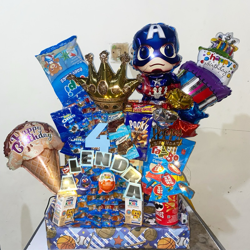 

hampers snack bucket tower mading snack ulang tahun