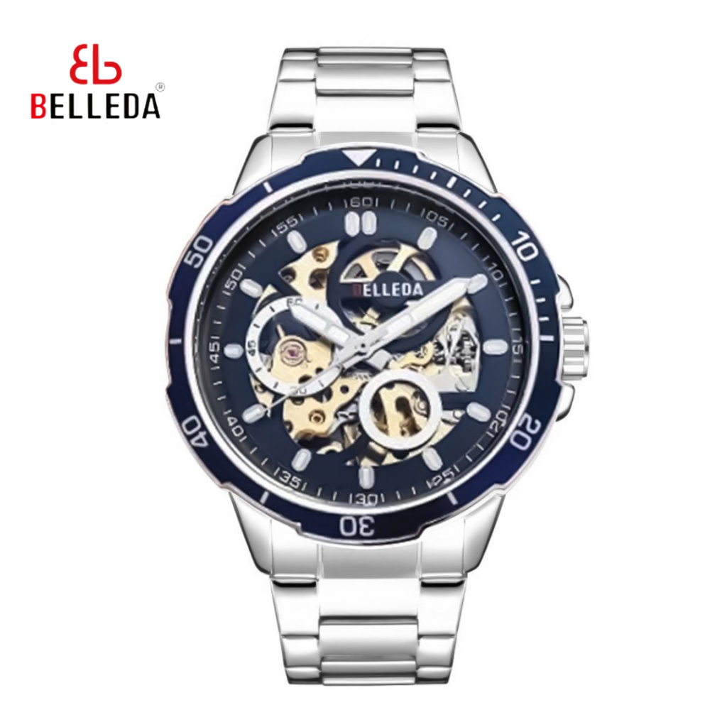 Jam Tangan Pria Belleda 9486 Automatic Watches Stainless Steel Anti Air 3 Atm Watches BELLEDA©™