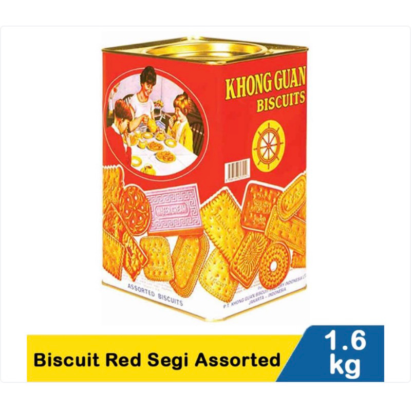 

Khong Guan Biscuit Red Segi Assorted 1600 G