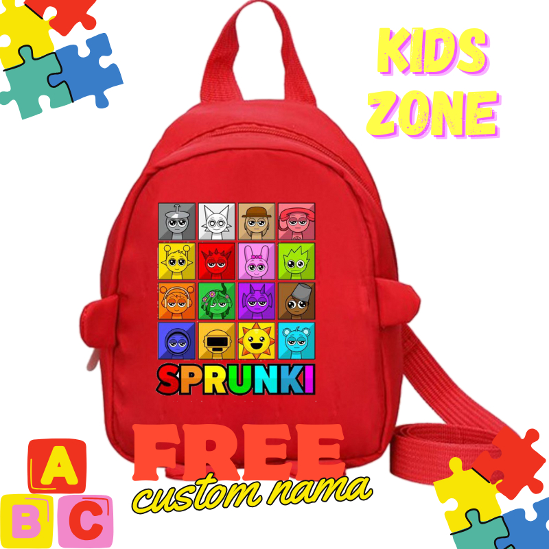 Tas Ransel Anak Sprunki Custom Nama tas anak tk paud