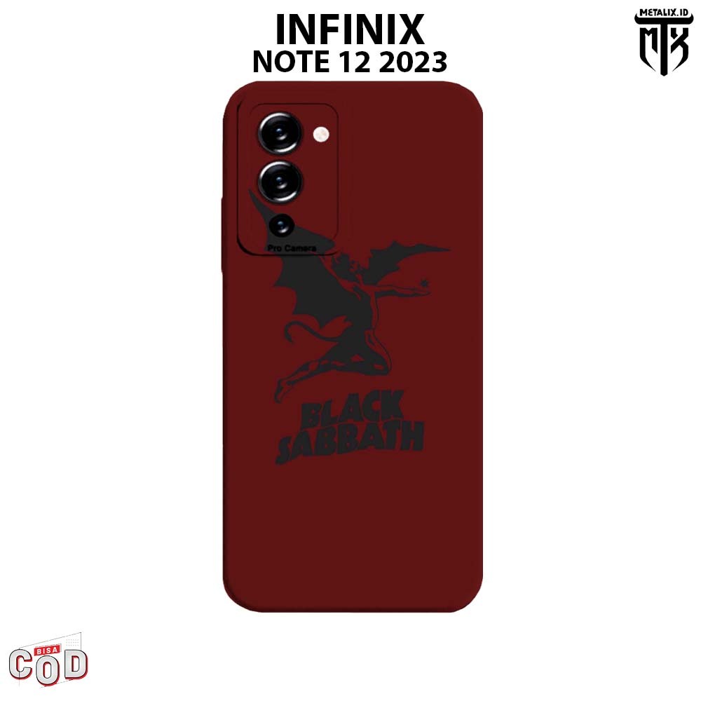 Casing INFINIX NOTE 12 G96 - Case INFINIX NOTE 12 G96 BAND BLACK SABBATH SOFTCASE PROCAMERA CASE HAN