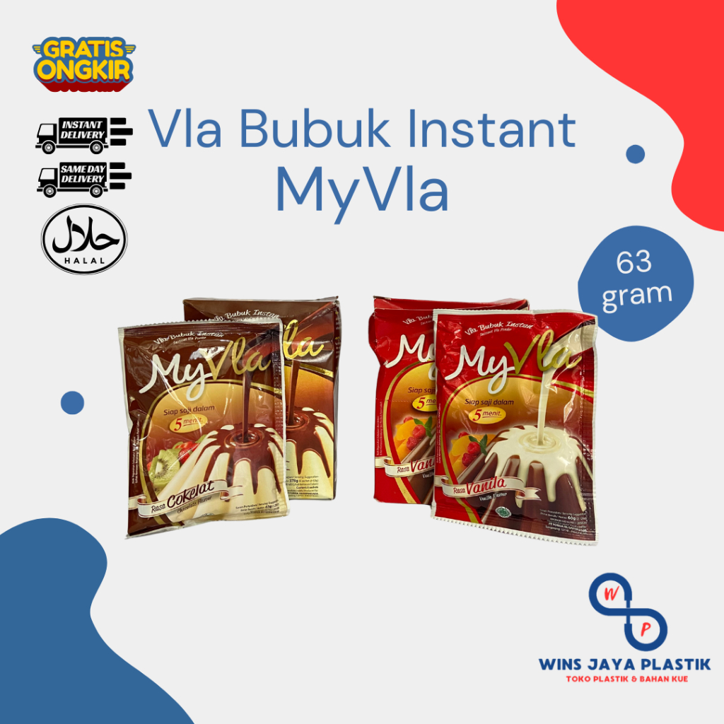 

MyVla Vanilla Coklat 63 Gram | Fla Instant | Pudding Fla | Nutrijell My Fla