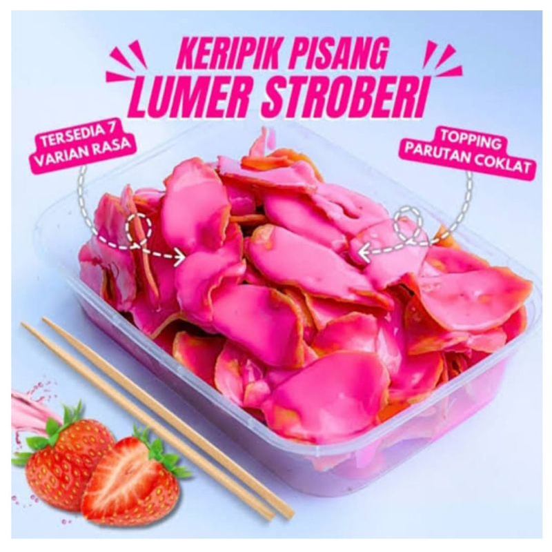 

keripik pisang TB strauberry